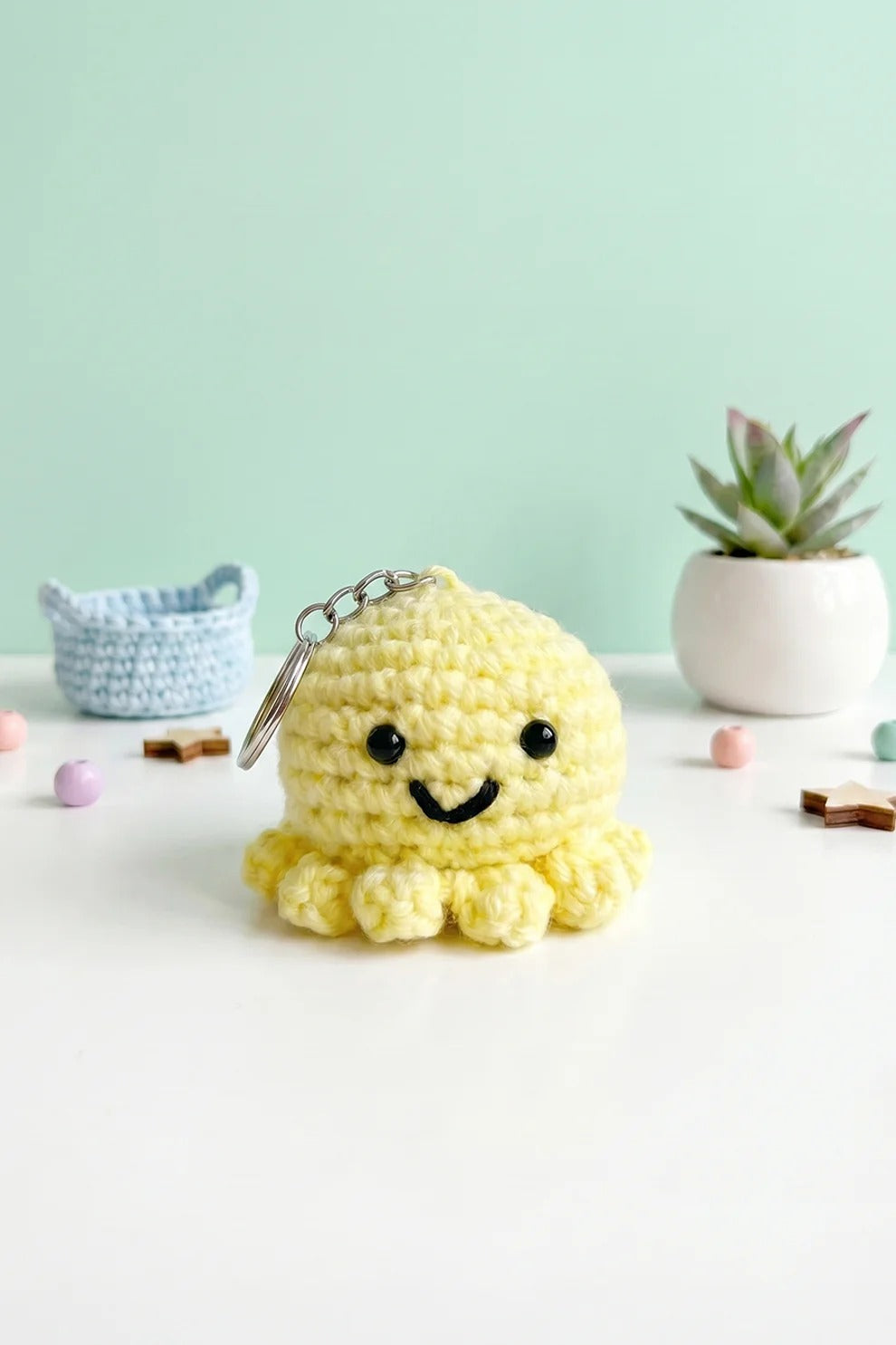 mini cute octopus crochet keychains