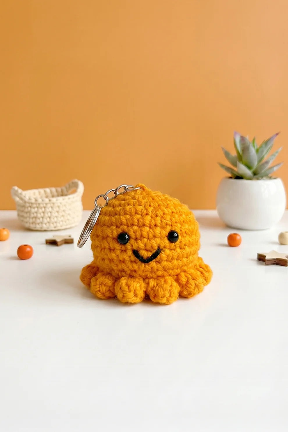 mini cute octopus crochet keychains